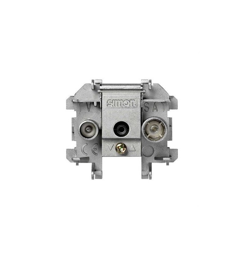 Simon 75467-69 - Presa TV-Sat Modulare Per Montaggio A Incasso, Intermedia - 2