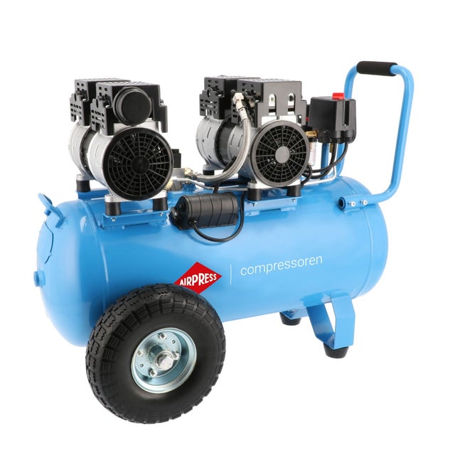 COMPRESOR DE AIRE SIN ACEITE SILENCIOSO AIRPRESS LMO 50-270 8 BAR 2 CV / 1,5 KW 230 V 185 L/MIN 50 L