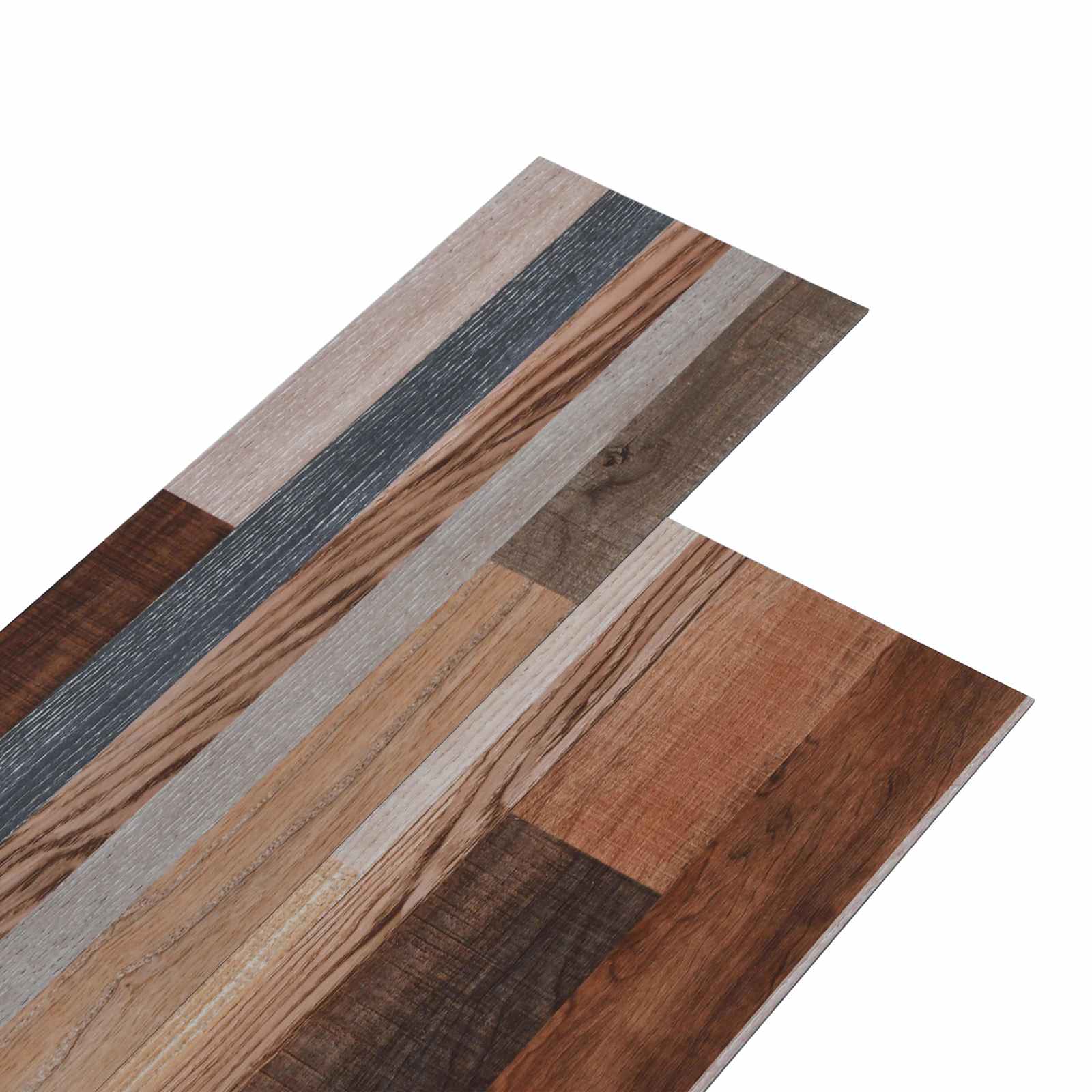 Lama de suelo autoadhesiva 32 pcs multicolor 4,46 m² pvc