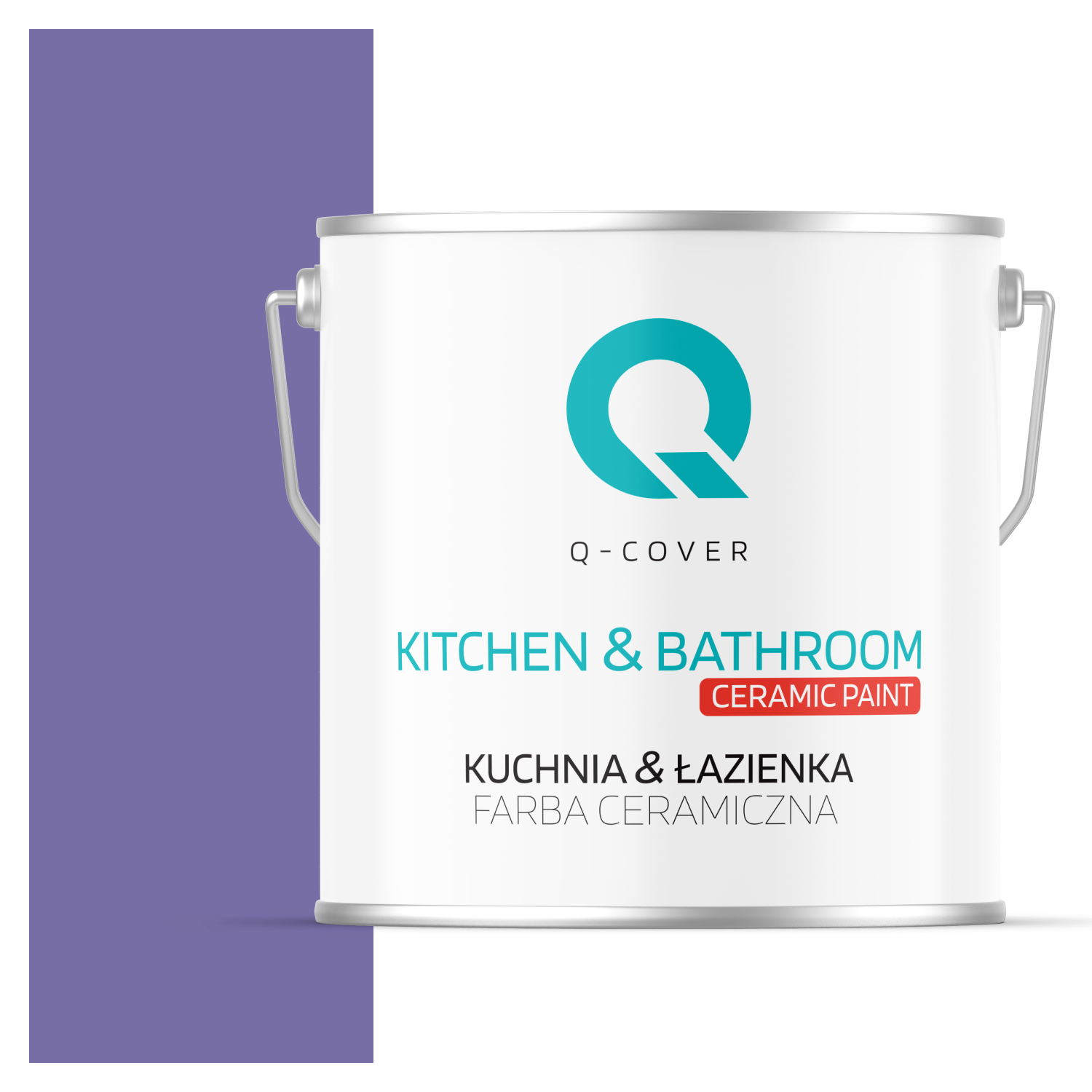 Farba Ceramiczna Kuchnia &amp; Łazienka Q-Cover Śliwkowy H2618 Głęboki Mat 5L
