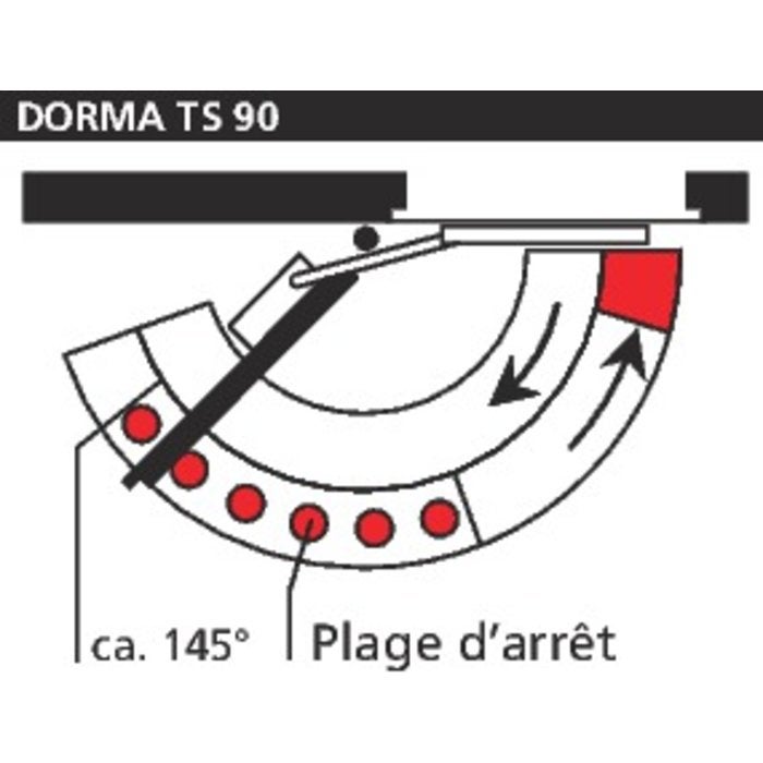 Arrêt de ferme-porte Slitta Ts 90 Dorma - 2
