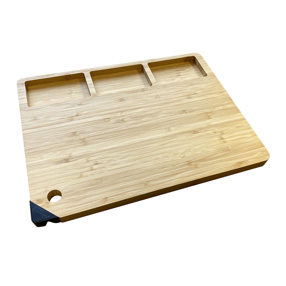 Set 3 En 1 ECHTWERK : Planche à Découper Acacia + Couteau Chef 20cm + Aiguiseur