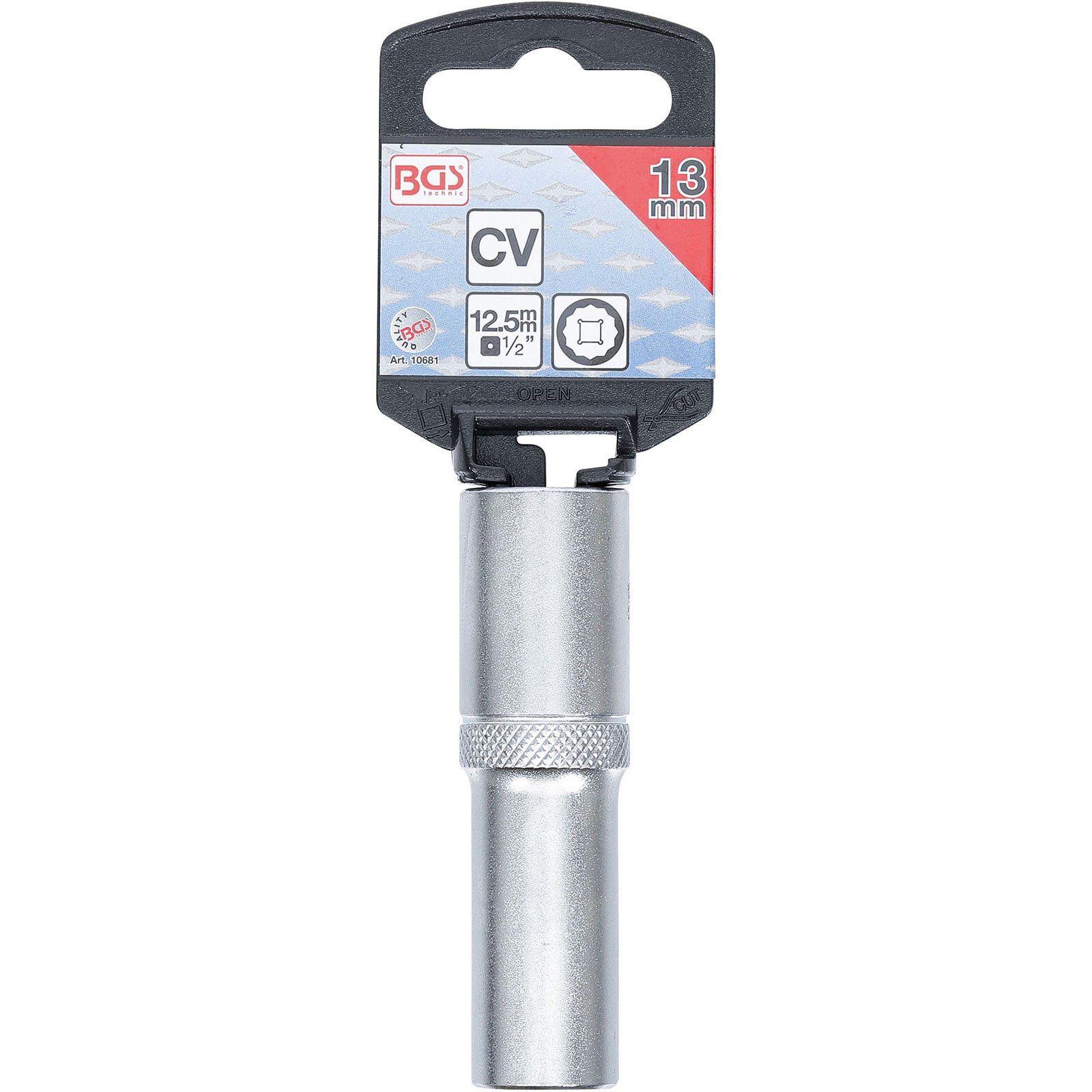 Douille pour clé, douze pans, longue | 12,5 mm (1/2