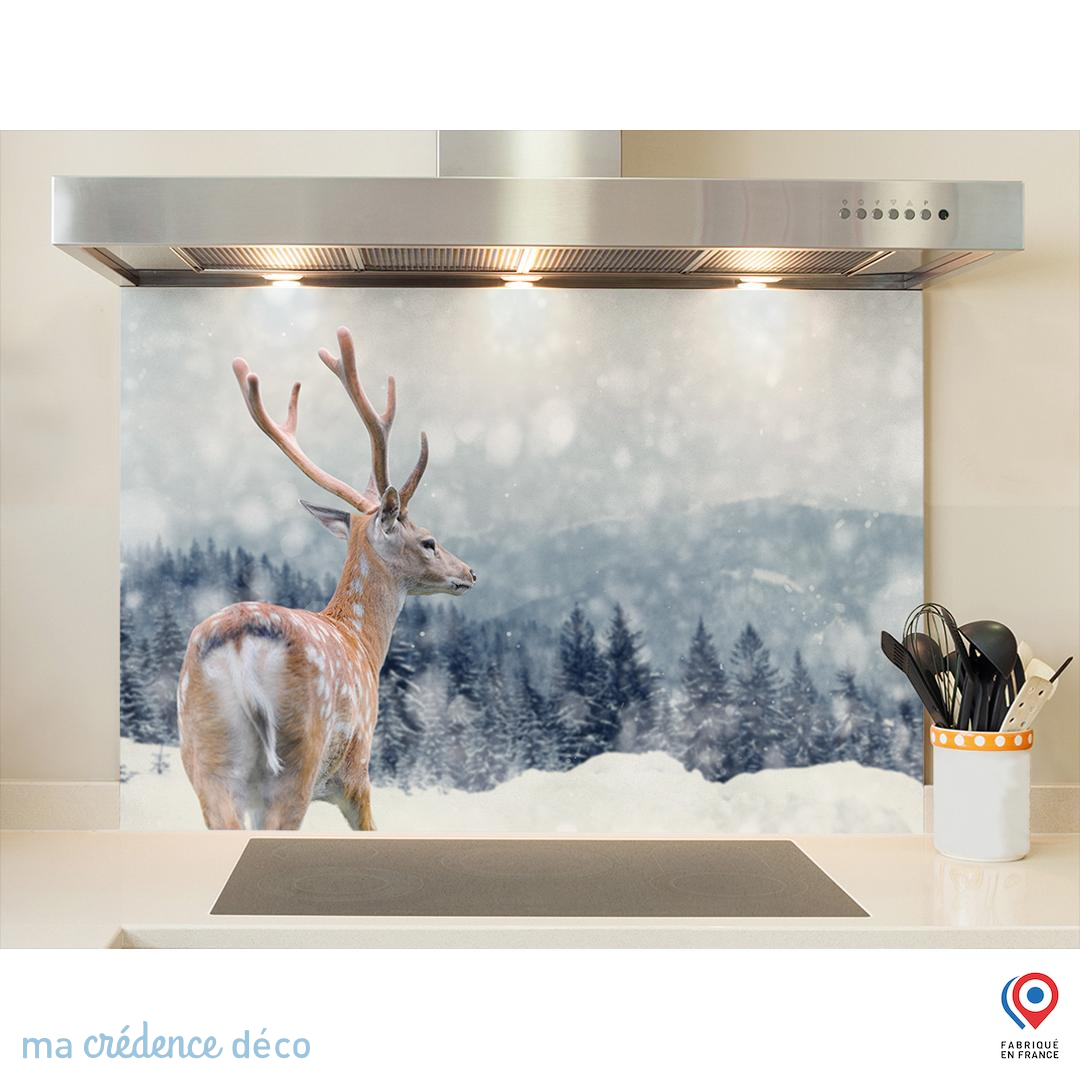 Crédence Cuisine Verre Trempé 100x60cm Transparente - Protection Anti-éclaboussures Facile à Nettoyer