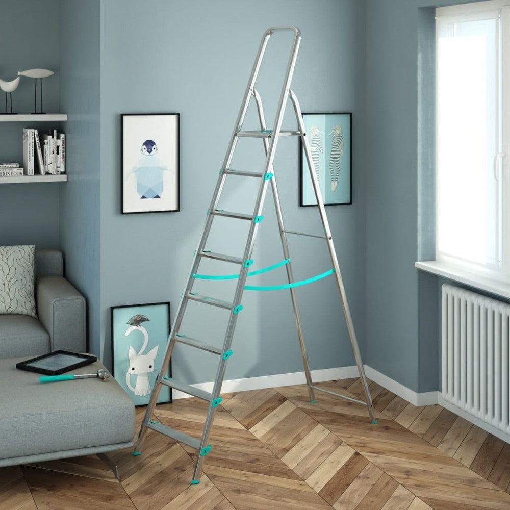 Scala A Libellula In Alluminio 6 Gradini - Colombo, Portata 150kg, Made In Italy - Foto 3