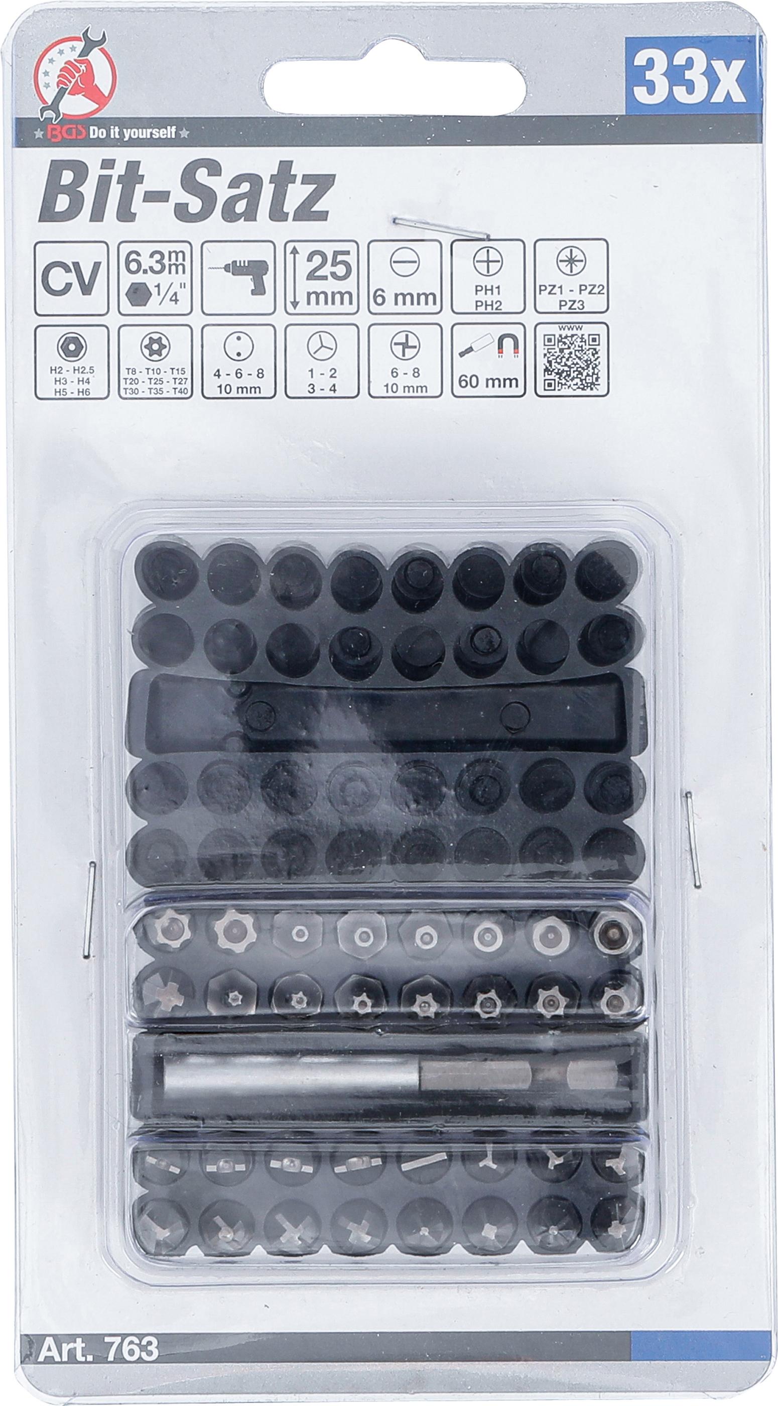 Jeu d’embouts | courts | 6,3&nbsp;mm (1/4