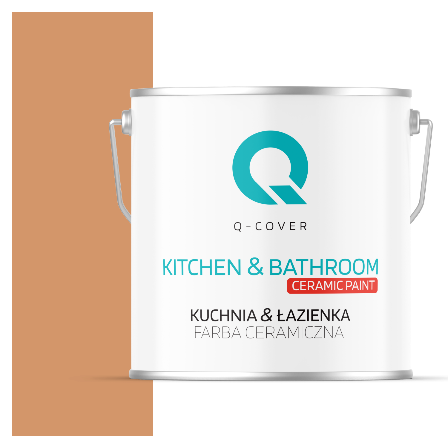 Farba Ceramiczna Kuchnia &amp; Łazienka Q-Cover Herbaciany H6135 Głęboki Mat 5L