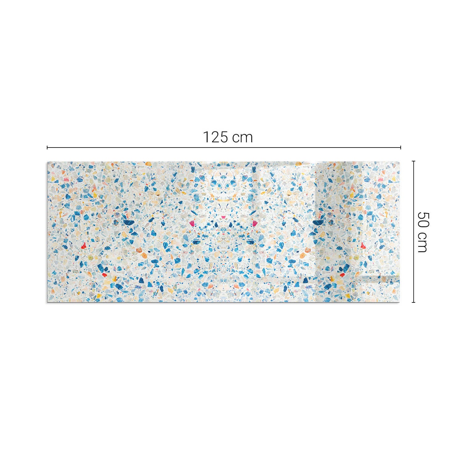 Szkło hartowane na podłogę pod kominek - 125x50 cm - Abstrakcyjny wzór tekstury - TULUP - 2