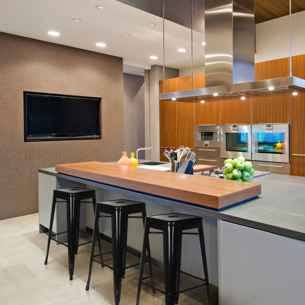 Sgabello da bar VANTAGGIO HIGH metallico nero hjh OFFICE - 3