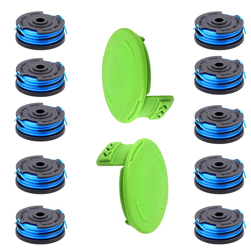 3 Bobines De Fil De Rechange Pour Débroussailleuse Greenworks 24V | Compatible G24LT, G24LT30M | Nylon Haute Résistance 1,65 Mm - 2