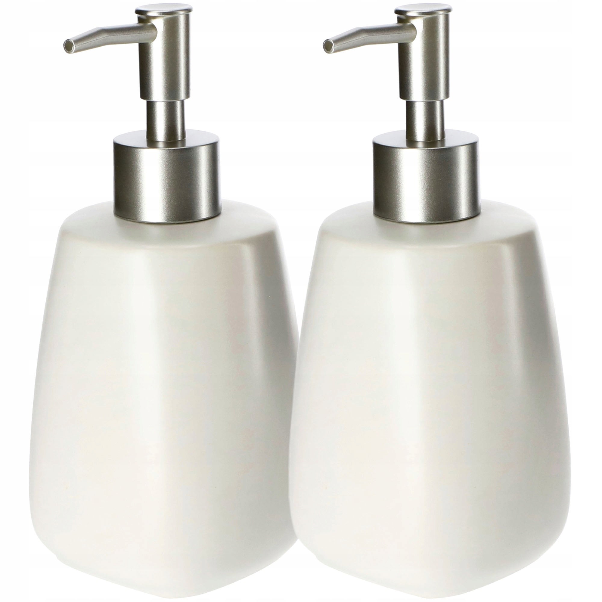 DOZOWNIK MYDŁA NA MYDŁO W PŁYNIE POJEMNIK PŁYN 400 ml BIAŁY CERAMICZNY 2szt