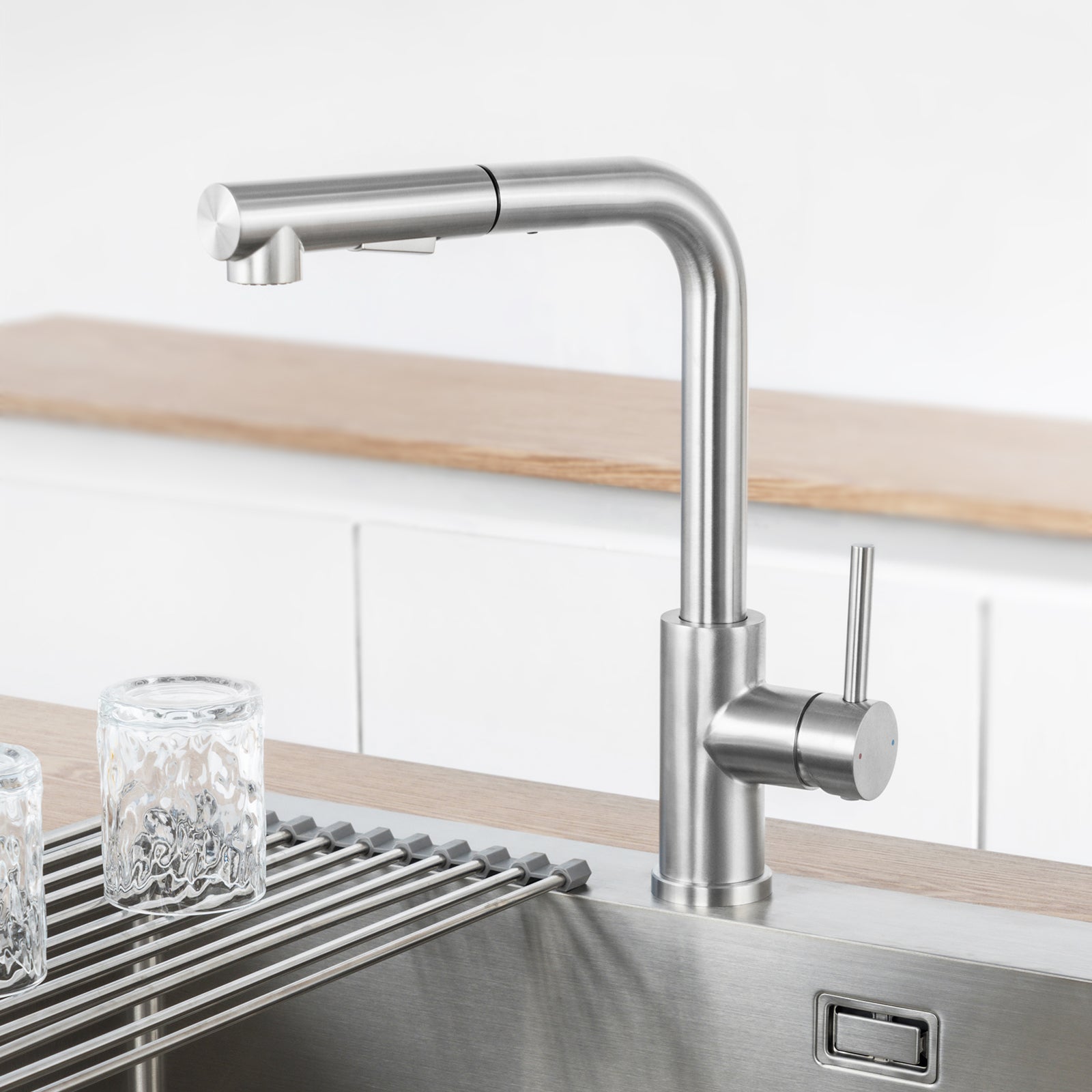 SOFETIY MAX Robinet Cuisine avec Douchette, Mitigeur Robinet de Cuisine avec 2 Modes de Pulvérisation, Robinet d'évier Eau Froide/Chaude - 2