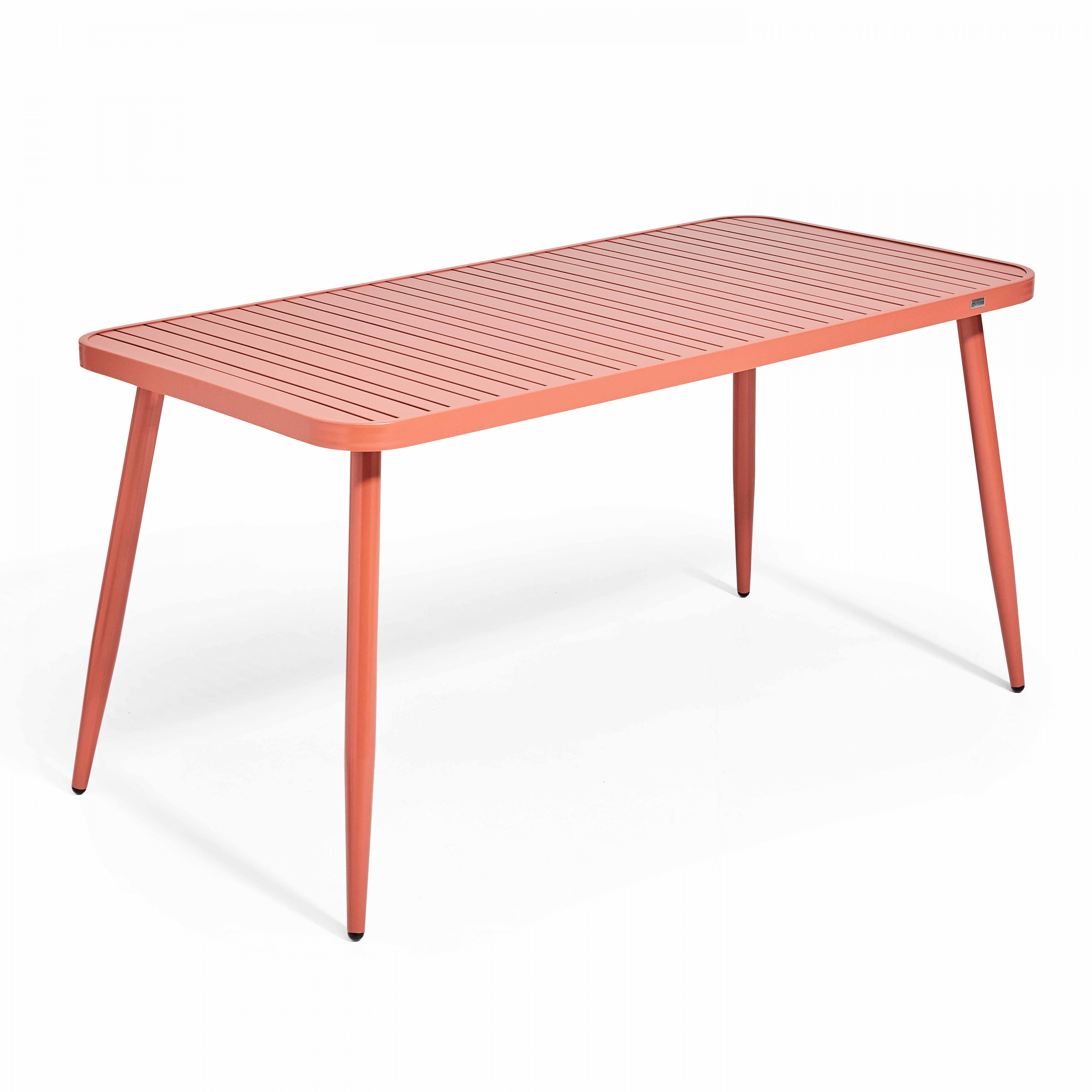 Table de jardin en aluminium terracotta | Leroy Merlin