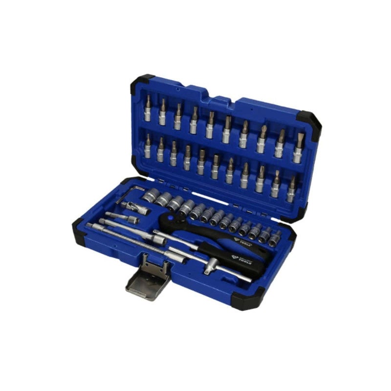 Coffret De Douilles 46 Pièces – 1/4 Cliquet, Embouts PH, Torx – Neuf