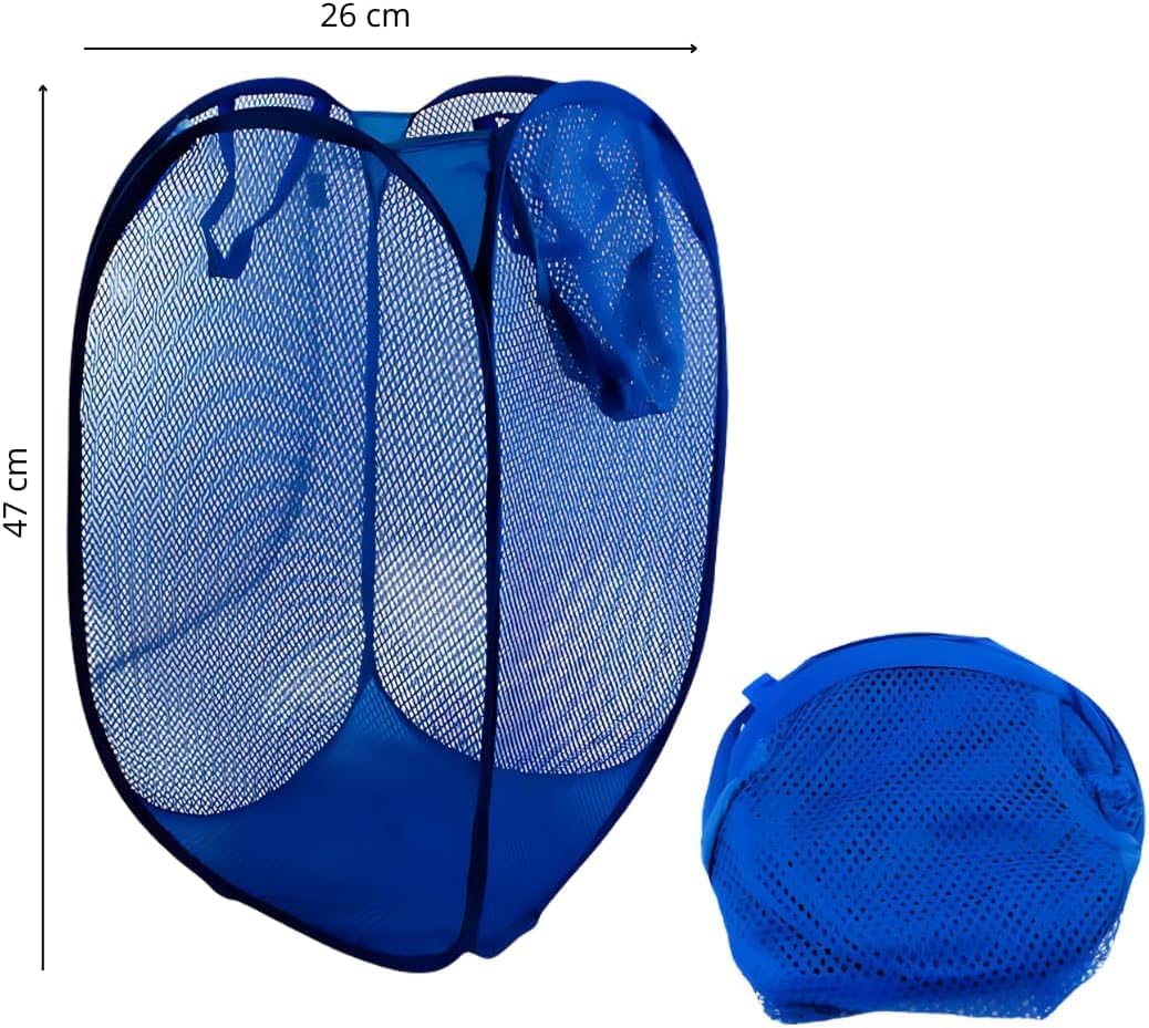 Panier à Linge En Maille Popup, Panier à Linge Pliable Et Portable Avec Poignee De Transport Renforcee Gris 92260482