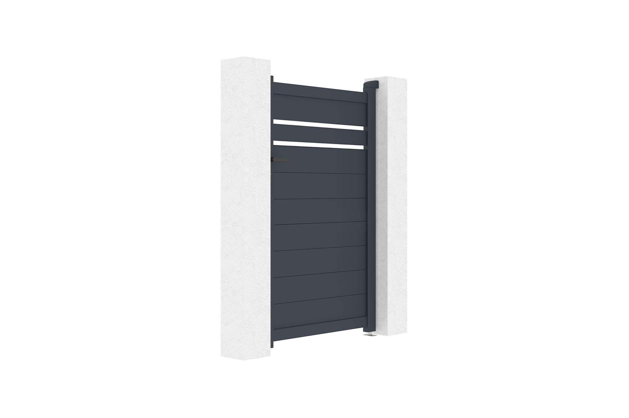 Portillon 1m CIMONE H.160cm aluminium gris - 5