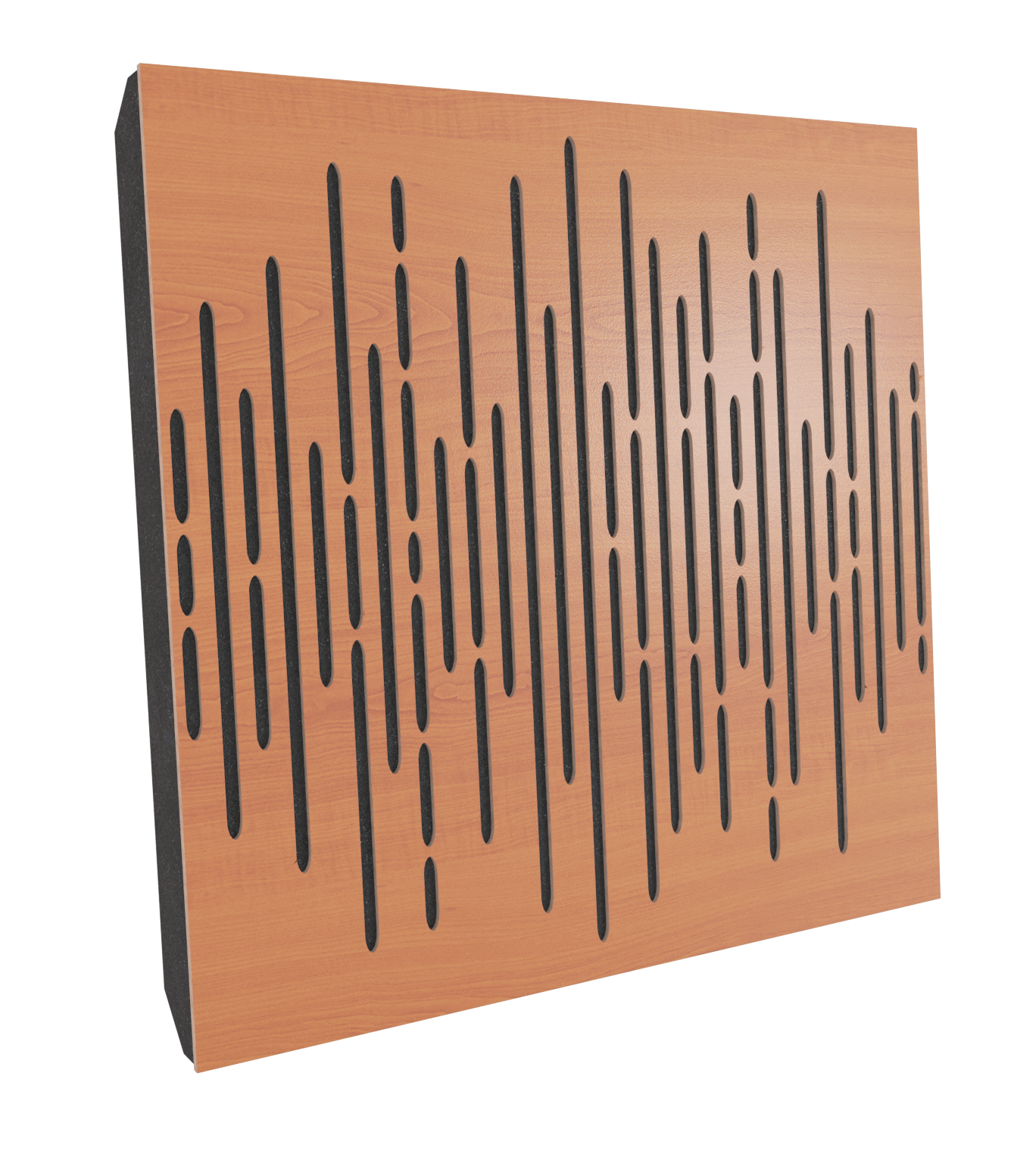 Lot de 2 Panneaux acoustiques insonorisants WAVE 50x50x5 cm - 0.5 m² surf.totale - MDF perforé laminé et mousse acoustique - Cerise - 2
