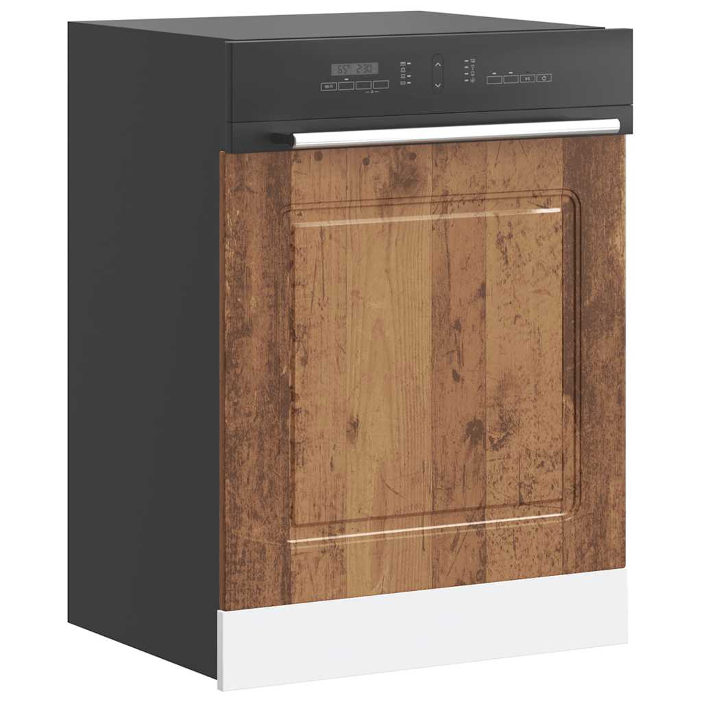 VidaXL Lucca Black Dishwasher Panel - Engineered Wood Protection - View #5