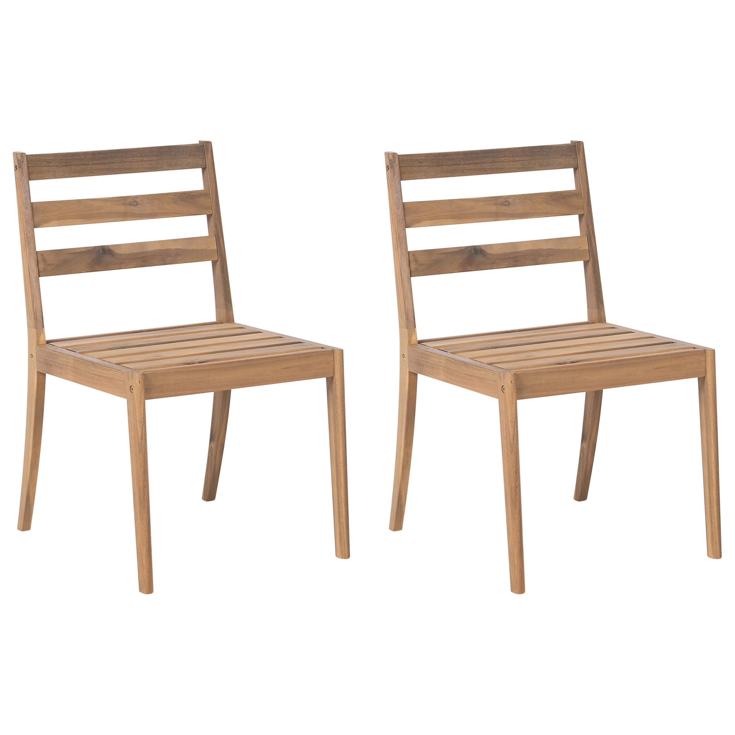 Set de 2 scaune de grădină CHIOGGIA Lemn de acacia certificat Maro deschis 2buc