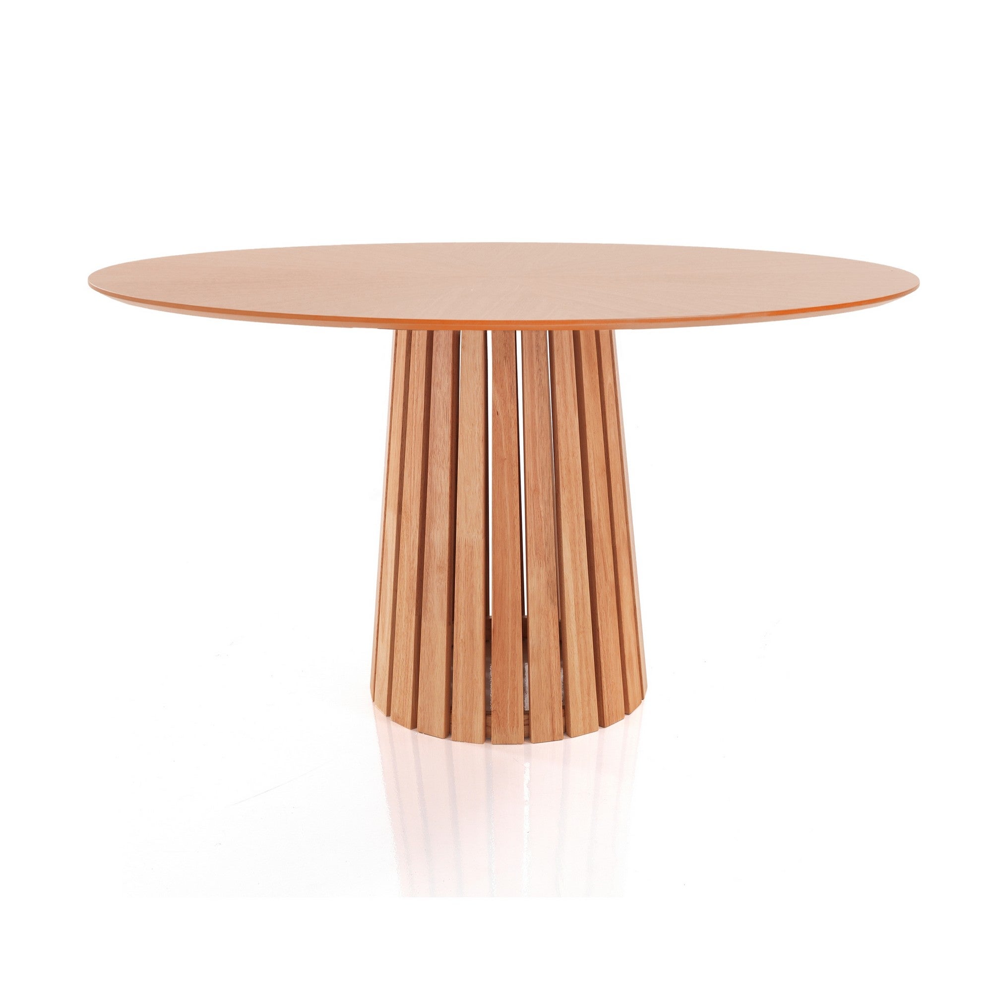 Tavolo rotondo VOLGA WOOD – Legno massello Rovere, MDF, H.75 Ø.137, 6 posti, per sala da pranzo - 3