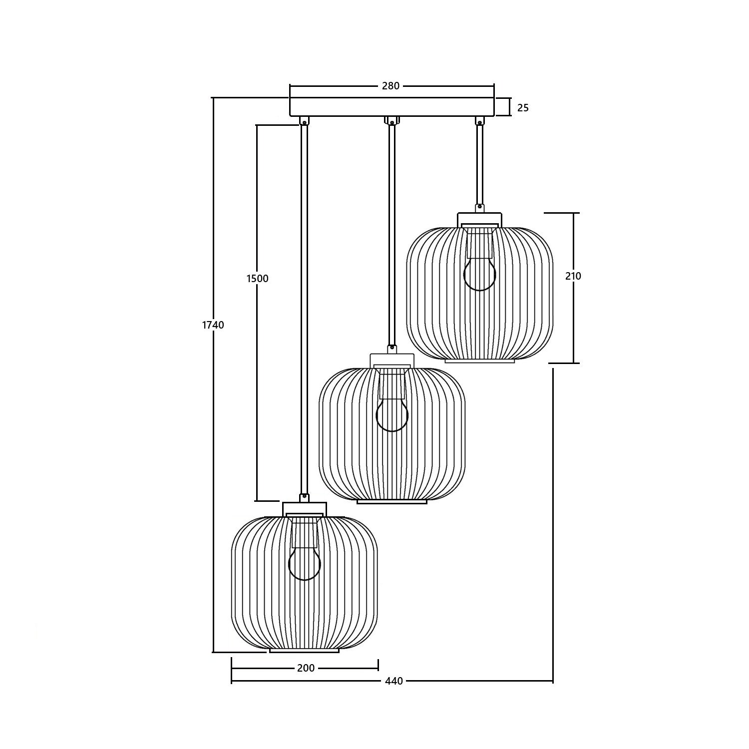 Suspension Verre Tri Wilde Transparent - 5