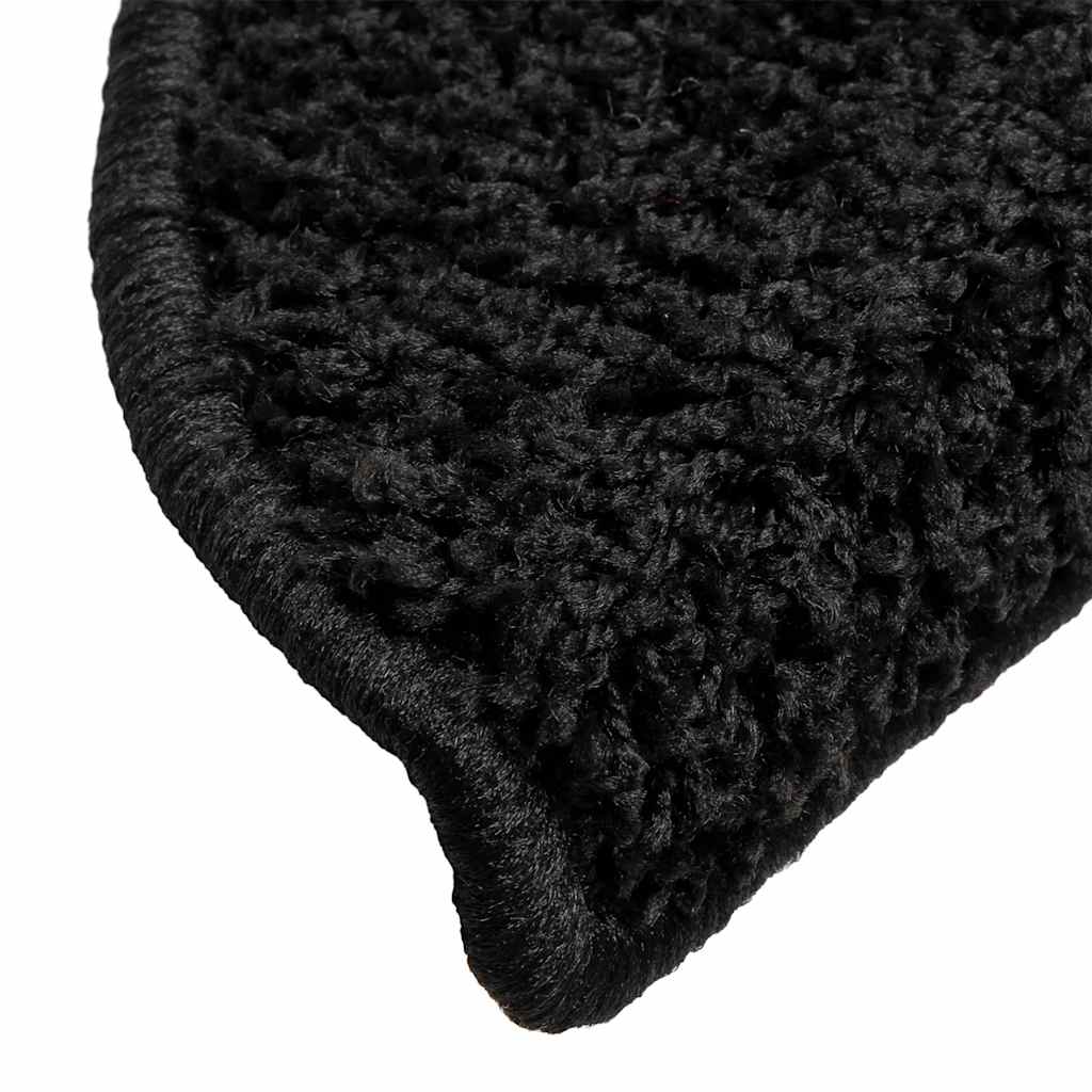 Tapis d'escalier 30 pcs. noir 56x17x3 cm - 6