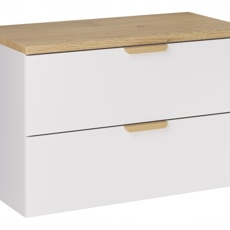 Szafka łazienkowa ASTER WHITE 80 cm biały mat z blatem