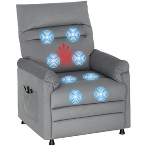 HOMCOM Fauteuil De Relaxation Électrique Fauteuil D'Aide Avec Repose Pieds Massage Chauffage Gris~700 029v01gy HOMCOM Fauteuil De Relaxation Électrique Fauteuil D'Aide Avec Repose Pieds Massage Chauffage Gris~700 029v01gy
