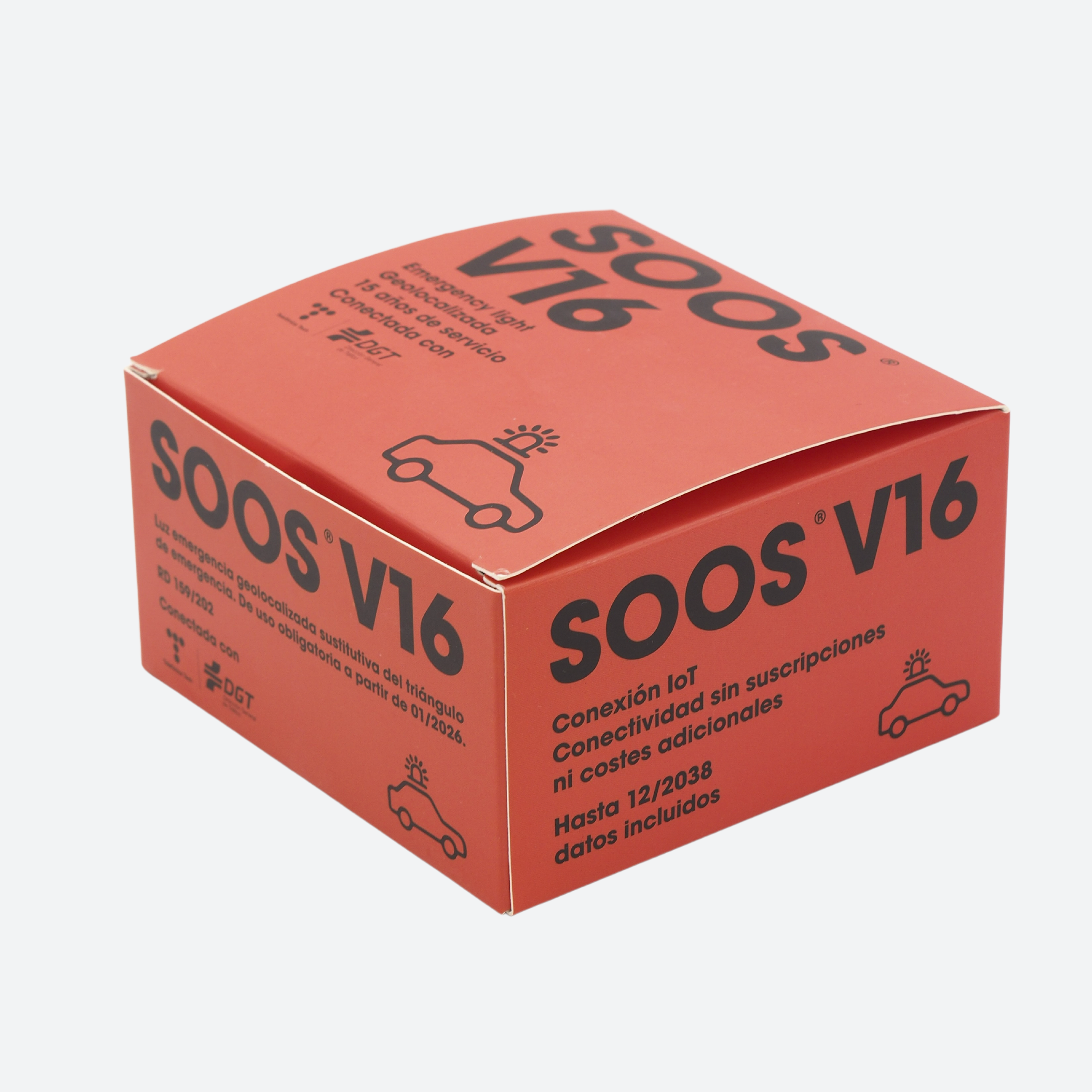 Pack 4 Luz de Emergencia V-16 Conectada DGT 3.0 SOOS V16IoT - Geolocalización Incluida - 2
