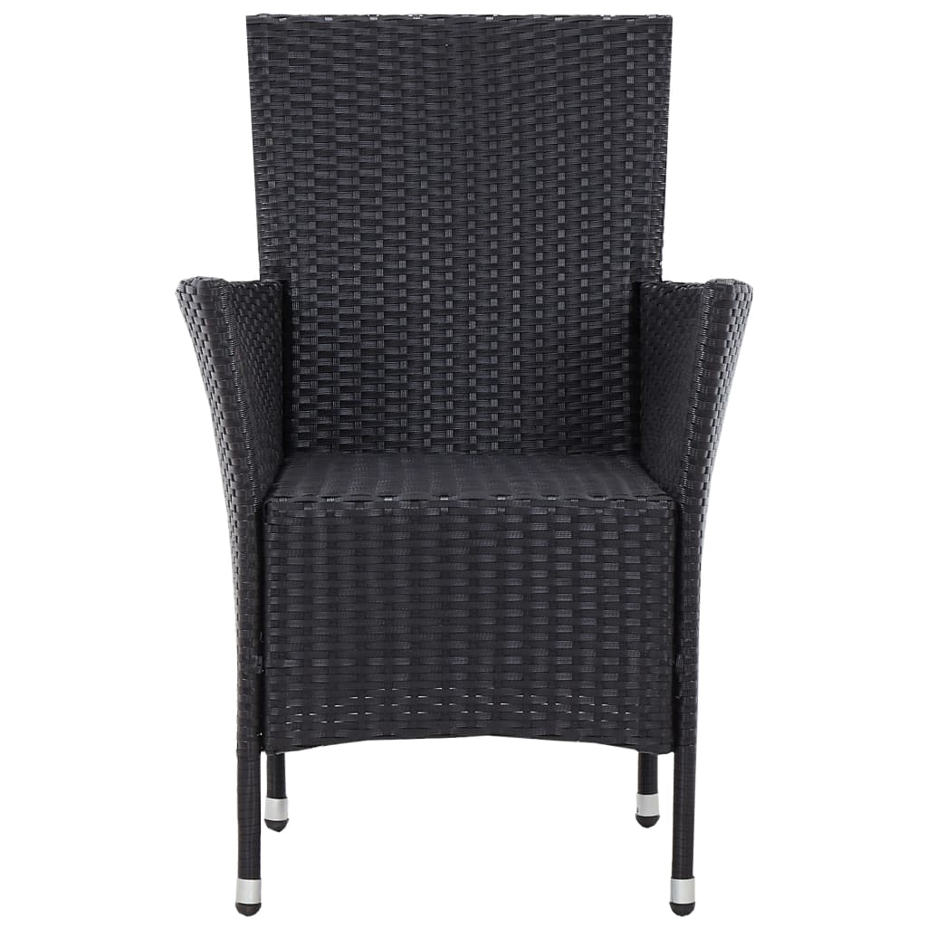 Maison Exclusive - Set da Pranzo da Giardino 5 pz in Polyrattan Nero - 6