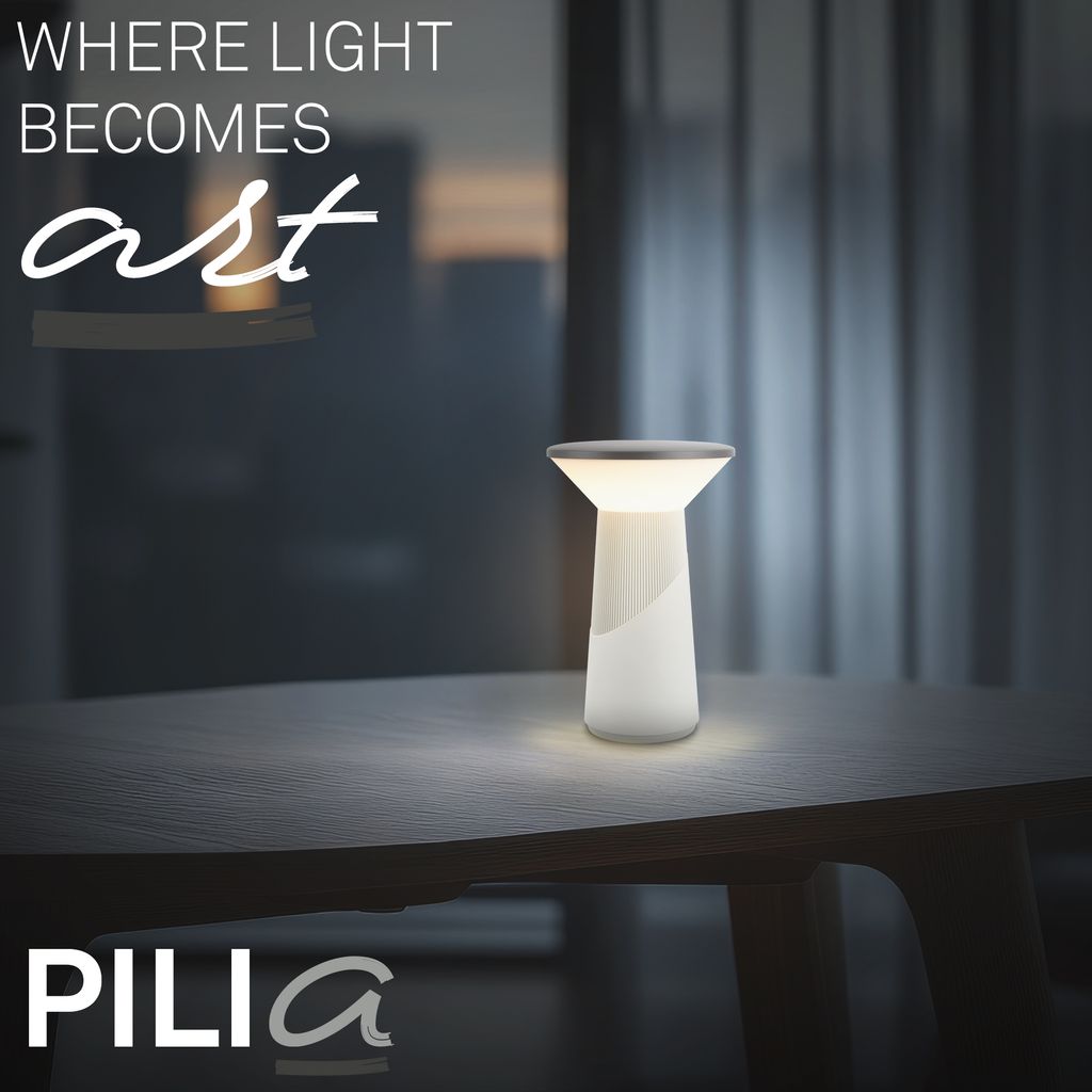 Lampe de table LED - German Design Award - Sans fil - Intensité variable - 15 x 24 cm - Blanc chaud - 2,6 W 200 lm - Briloner - 3