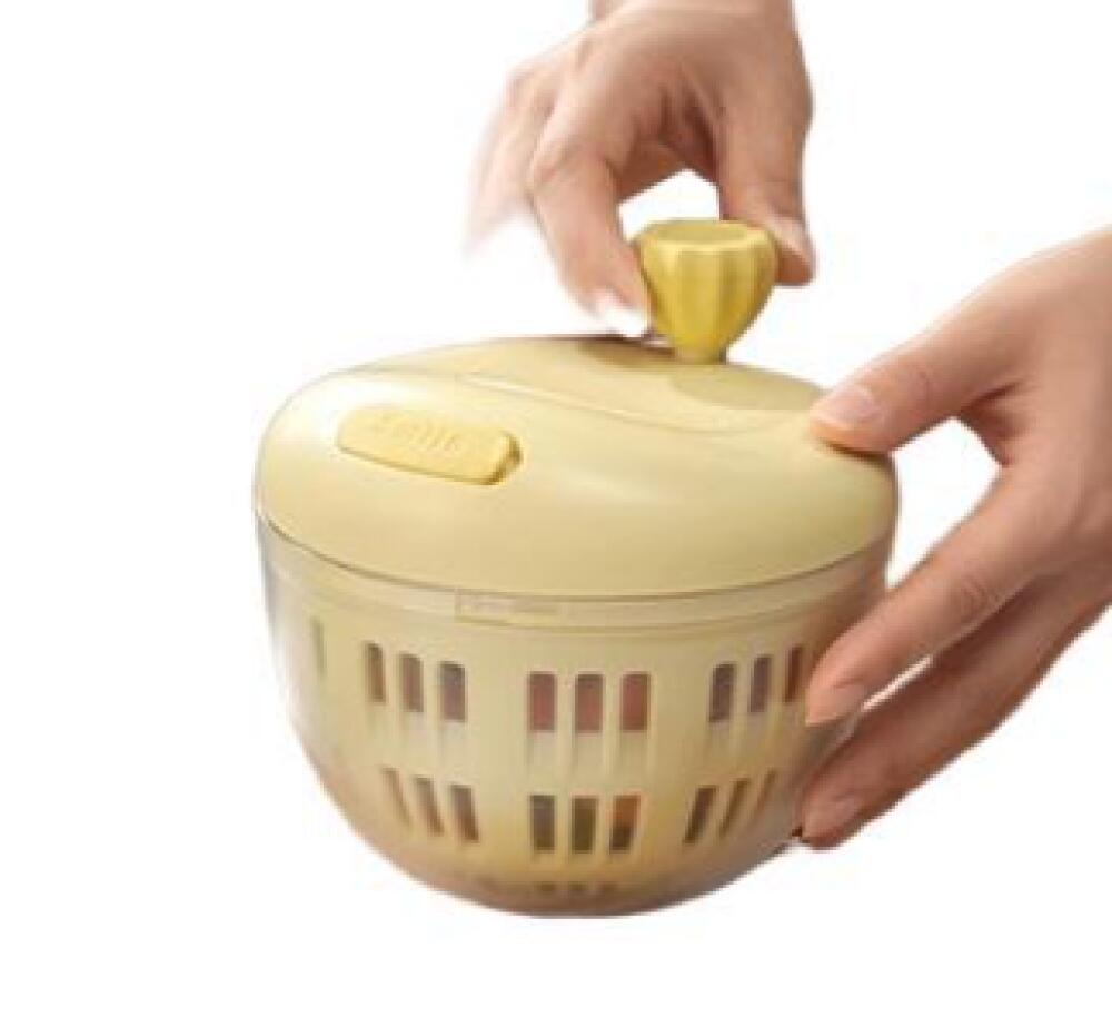Essoreuse à salade haute vitesse avec couvercle de rangement, égouttoir, bol et passoire