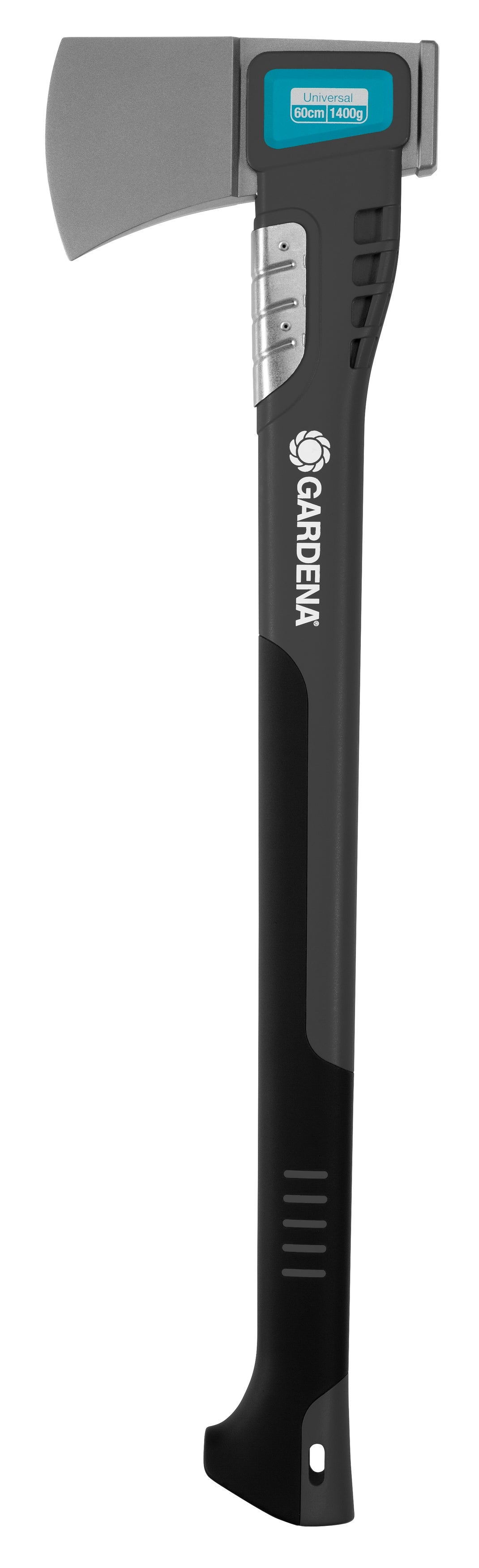 Gardena Ascia Universale 1400 A: Ascia Versatile per Diversi Lavori con Il Legno, Rivestimento Antiscivolo, Placca di Protezione, Funzione Martello, 6
