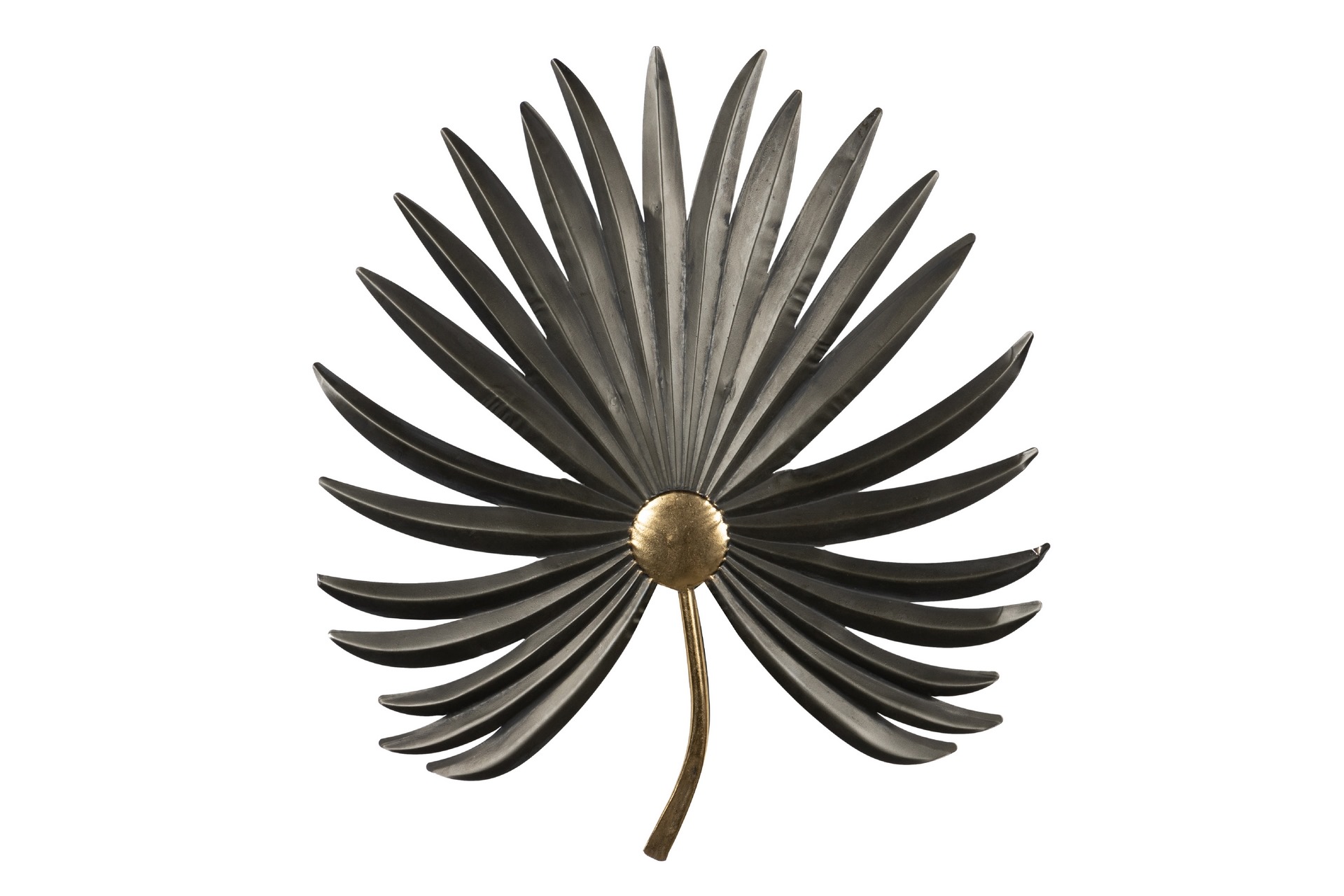 Aplique de pared metal negro dorado 67x13x74 cm