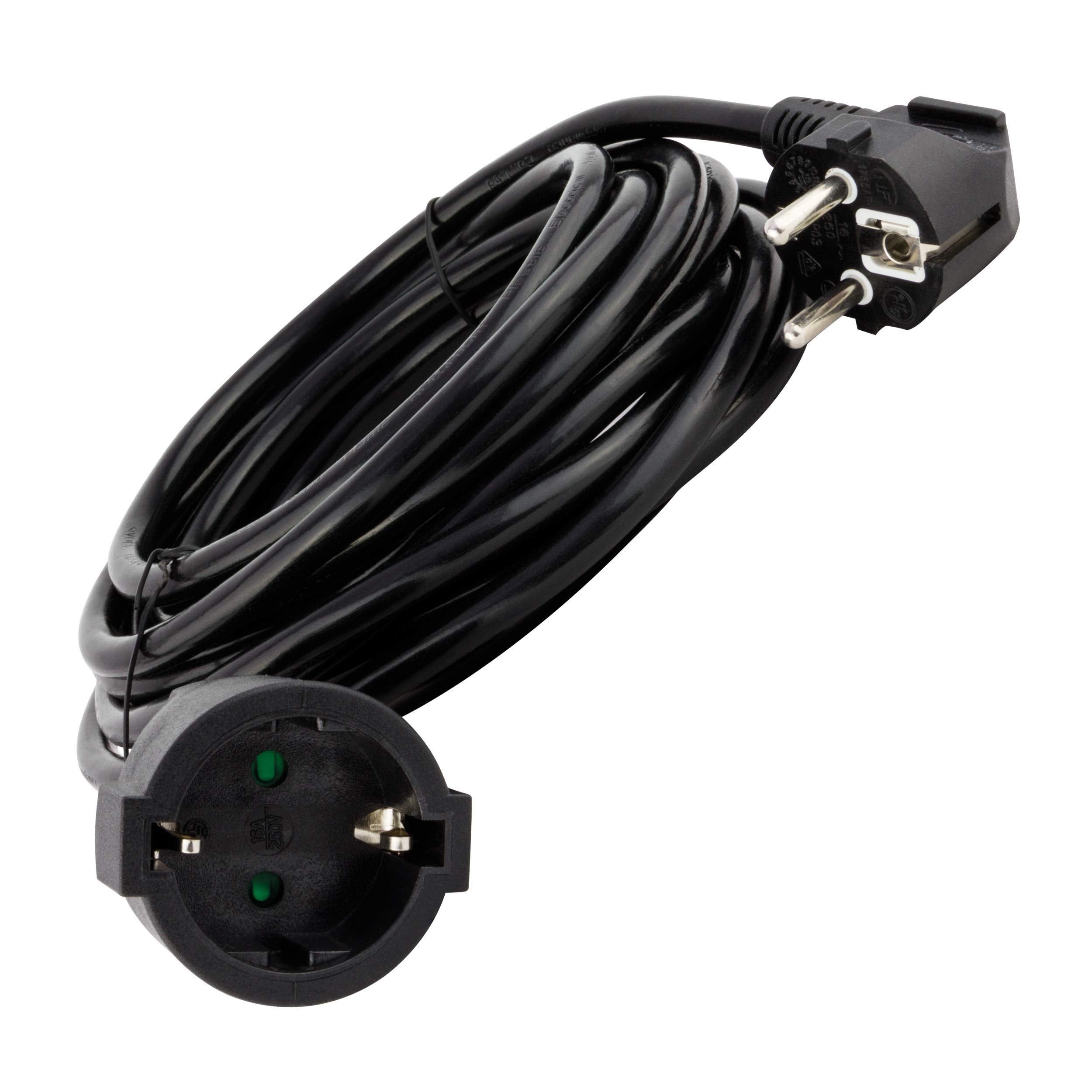 Cable H05VV-F 3G 1,5 10 m noir - 2