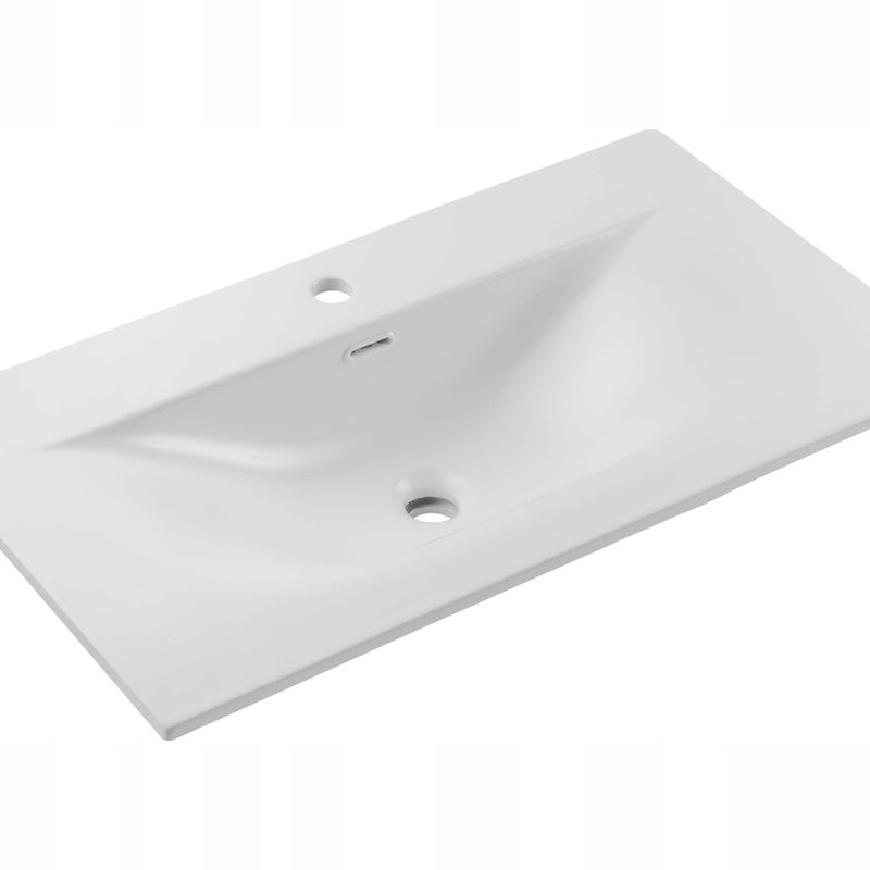 Umywalka meblowa SKY 1 80 cm biała matowa ceramika wpuszczana
