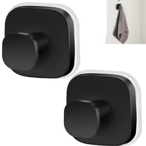 10 Crochets Muraux Noirs - Patères à Visser Pour Porte, Salle De Bain, Armoire, Couloir (charge 10 Kg)