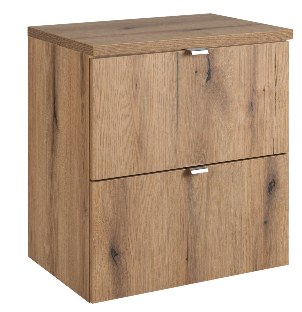 Szafka łazienkowa NOVA OAK 50 cm dąb z blatem 2 szuflady