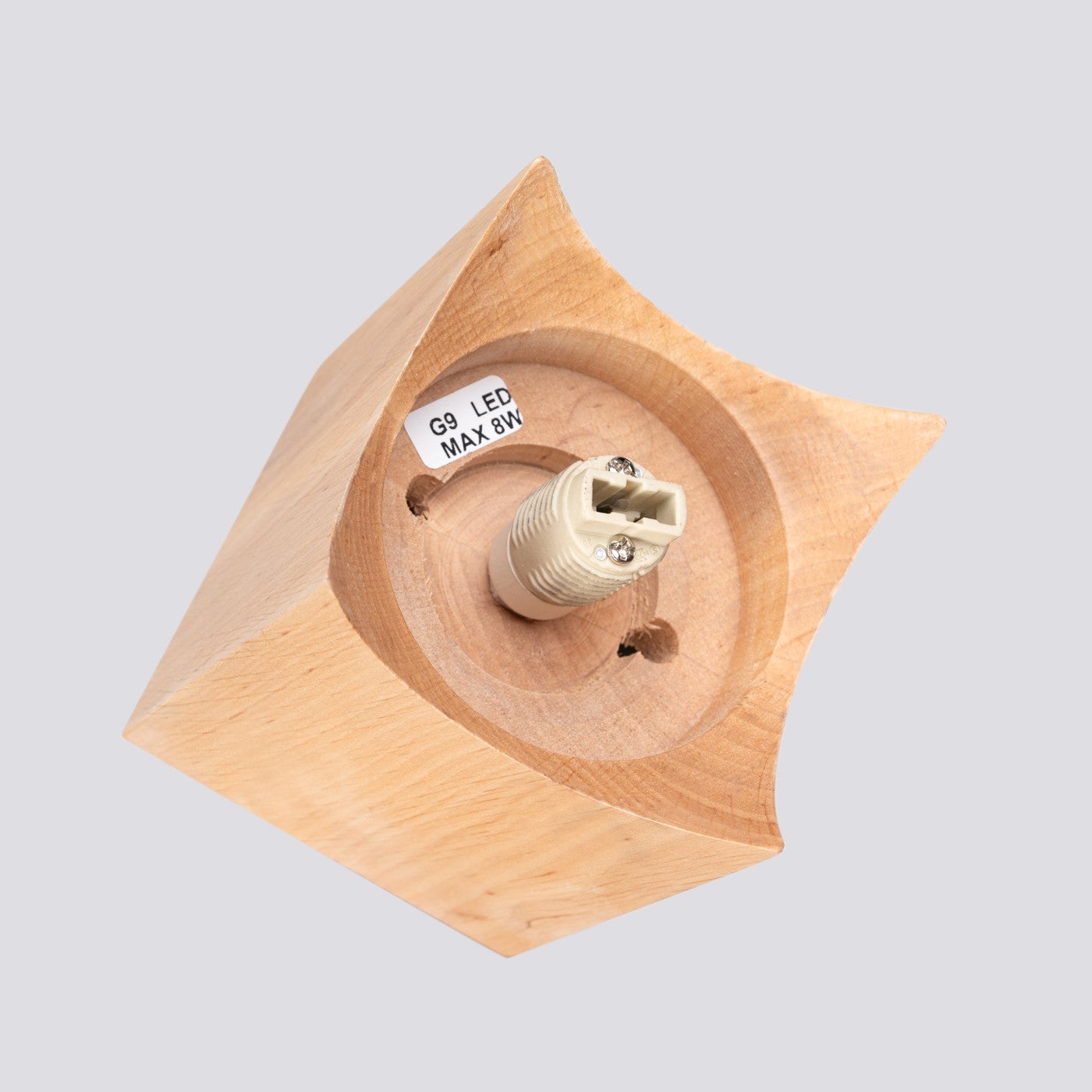 Plafonieră SOLIS lemn natural, minimalistă - 12x12x19cm Sollux | Leroy ...