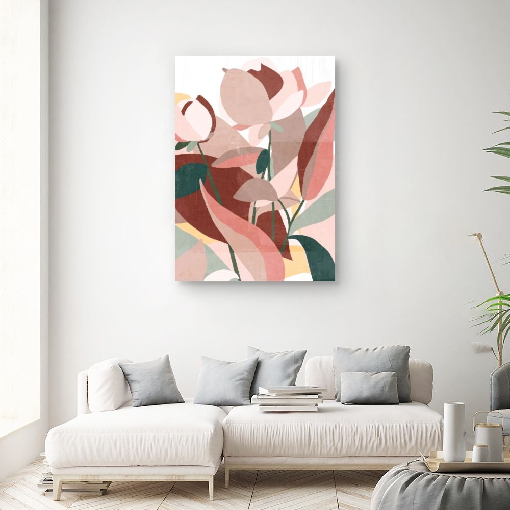 Toile Fleurs abstraites / 100x140cm / Fabriqué en France / DADA ART - 2