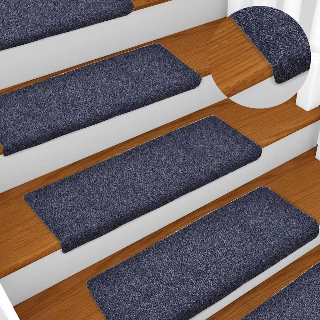 Tapis d'escalier autocollant 30 pcs | Paillasson d'escalier | Tapis de marche bleu 65x21x4 cm CFW429198 - 5