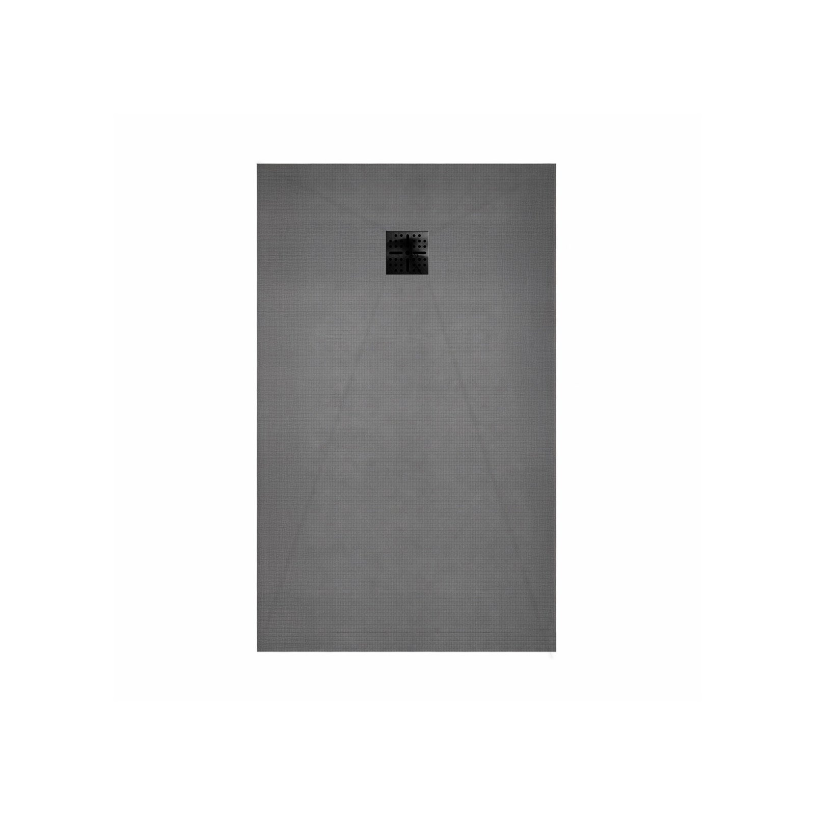 Receveur de Douche à Carreler 120x90cm avec Bonde à Sortie Verticale - Grille Noire - 3