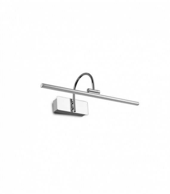 Aplique de pared cuero/plata para iluminar cuadros paracuru mantra - 12w, cromo