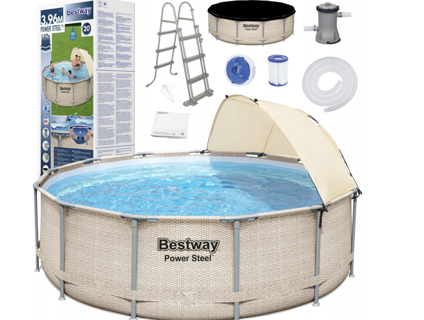 Bestway 5614V Basen Ogrodowy Stelażowy Power Steel 396 x 107 cm