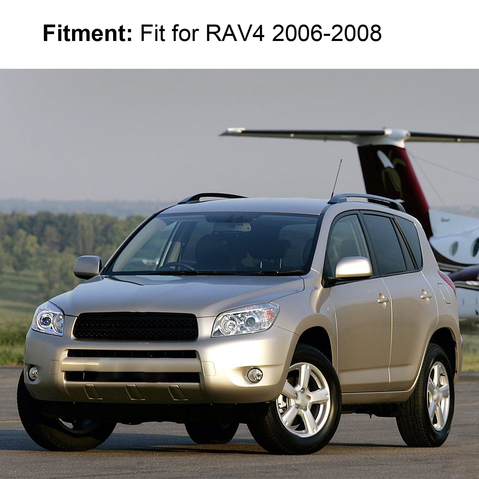 pezzi Copri specchietto retrovisore laterale ABS cromato Decorazione adatta per RAV4 2006-2008 - 6