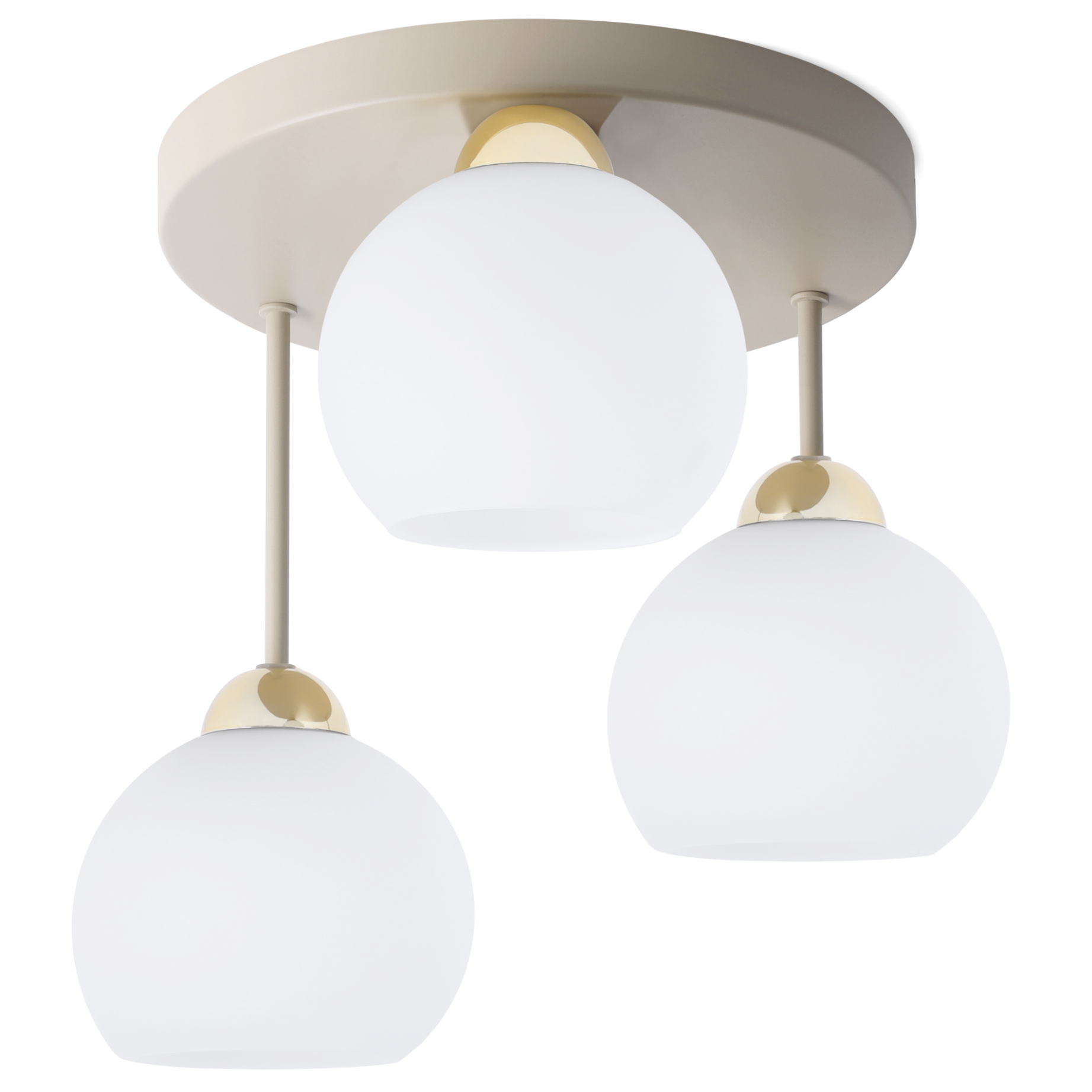 Lampa sufitowa wisząca Eliza White okrągła glamour 3xE27 kaszmirowa/złota Light Home LH