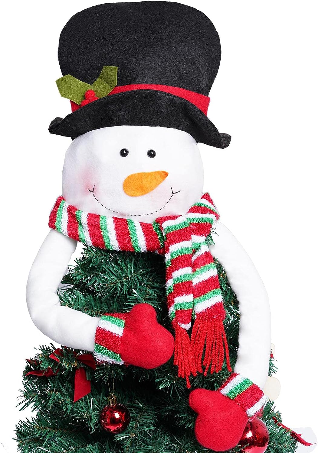 Decorazione per albero di Natale, pupazzo di neve, Babbo Natale