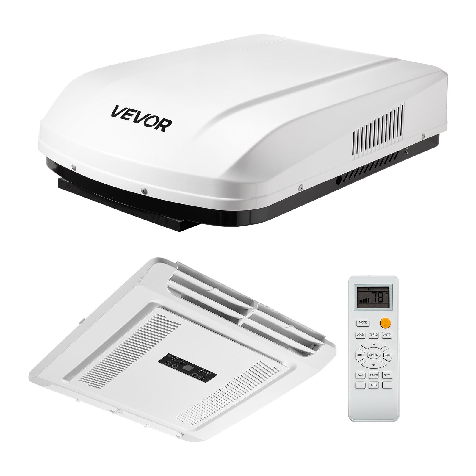 Aparat de aer condiționat VEVOR pentru acoperiș (fără tubulatură), sistem de climatizare de 3600 W pentru rulote și caravane, 220 V