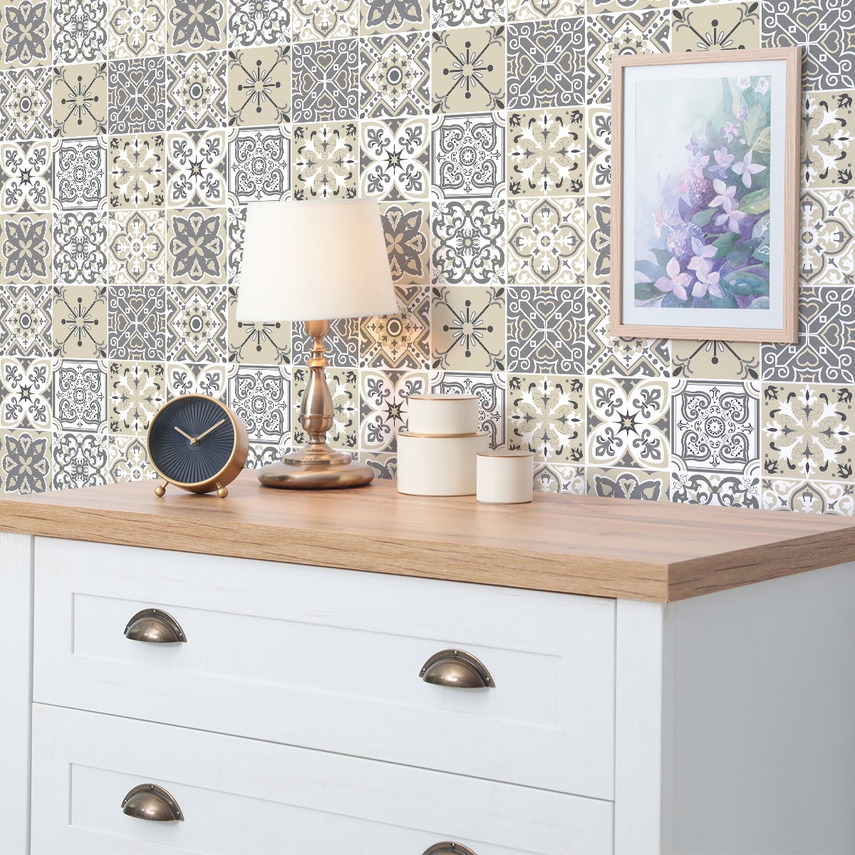 9 adesivi piastrelle azulejos zingaro - Sticker adesivo - adesivi murali - 9stickers20x20cm - 5