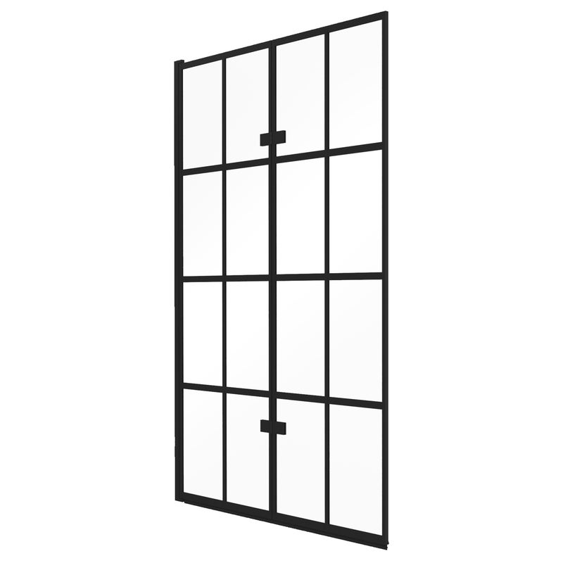 Parawan nawannowy NUBES składany dwuczęściowy 80x140 czarny SEVANTE